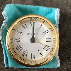 Small gold Tiffany’s desk clock